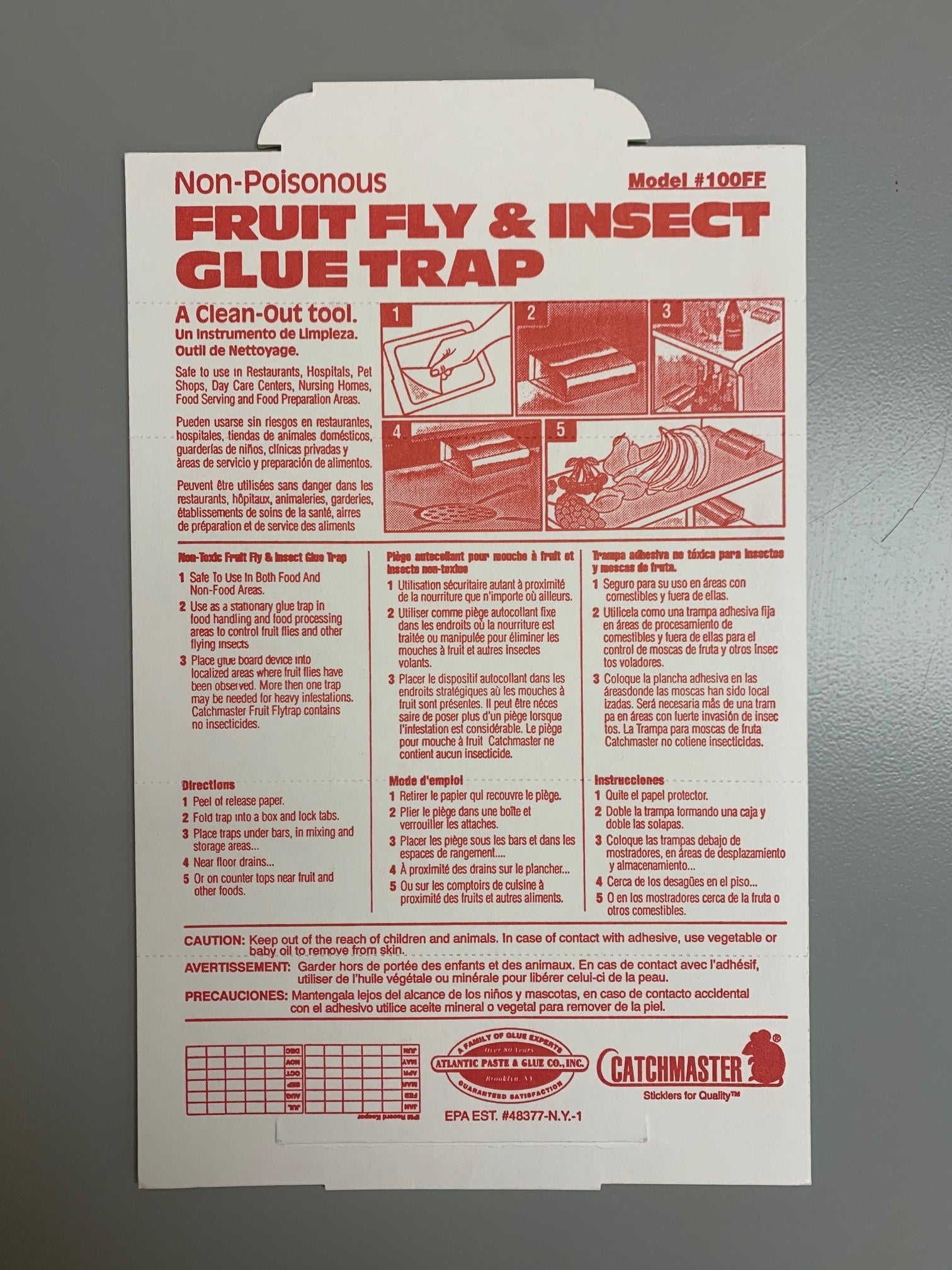Catchmaster Fruit Fly & Insect Glue Trap